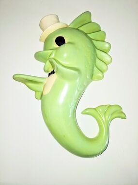 1950's  Arnels Pastel Green Fish Wall Accent